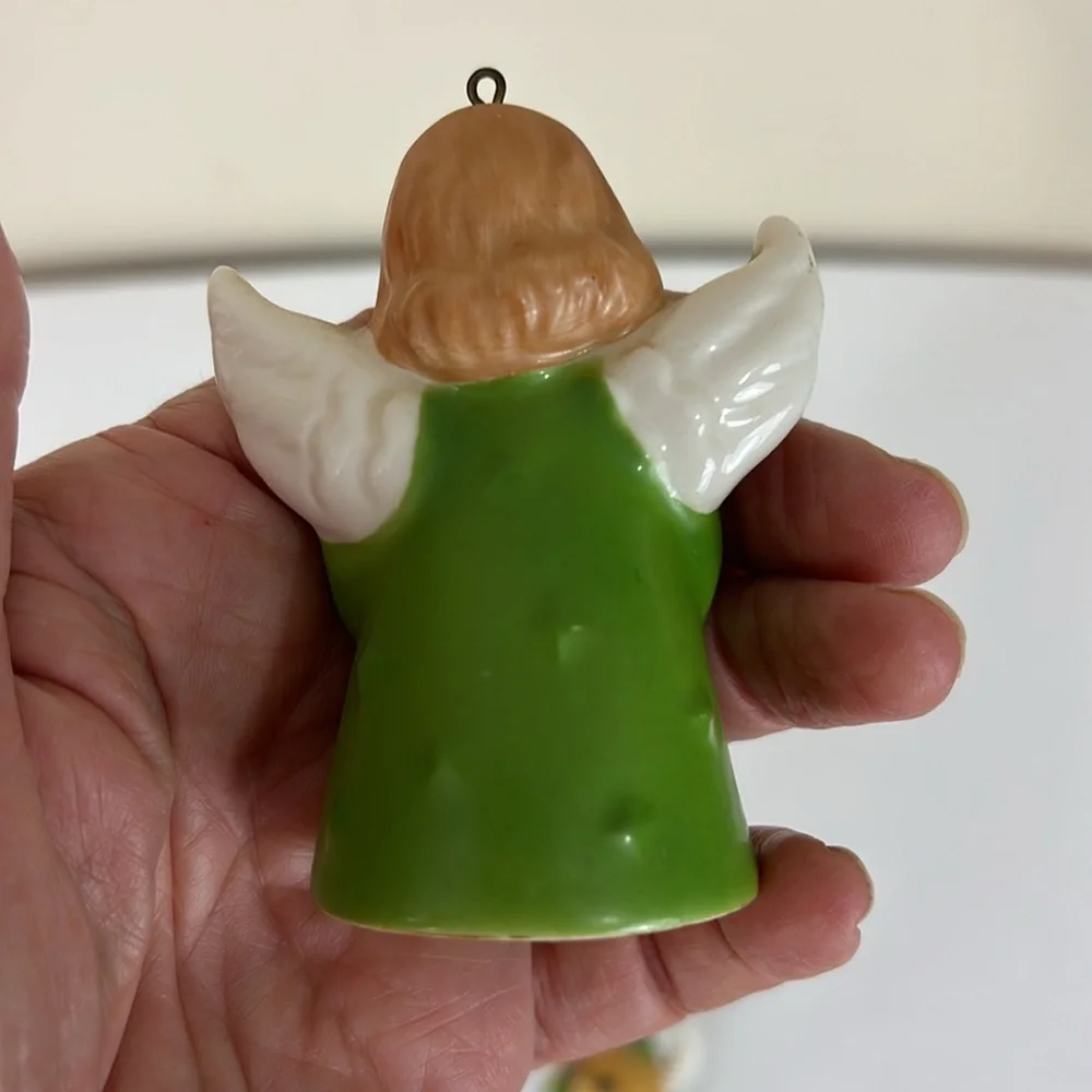 Lot of 3 Goebel Annual Angel Bell Christmas Ornaments 1984-1986 TMK-6